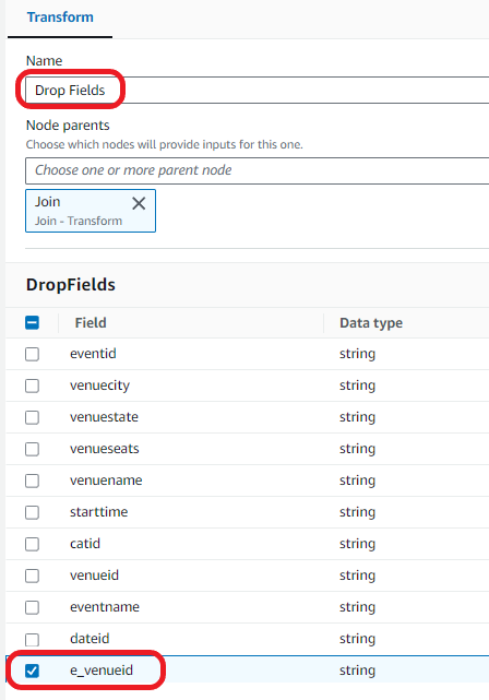 drop field transform