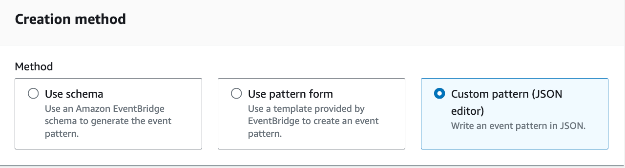 Choose custom pattern