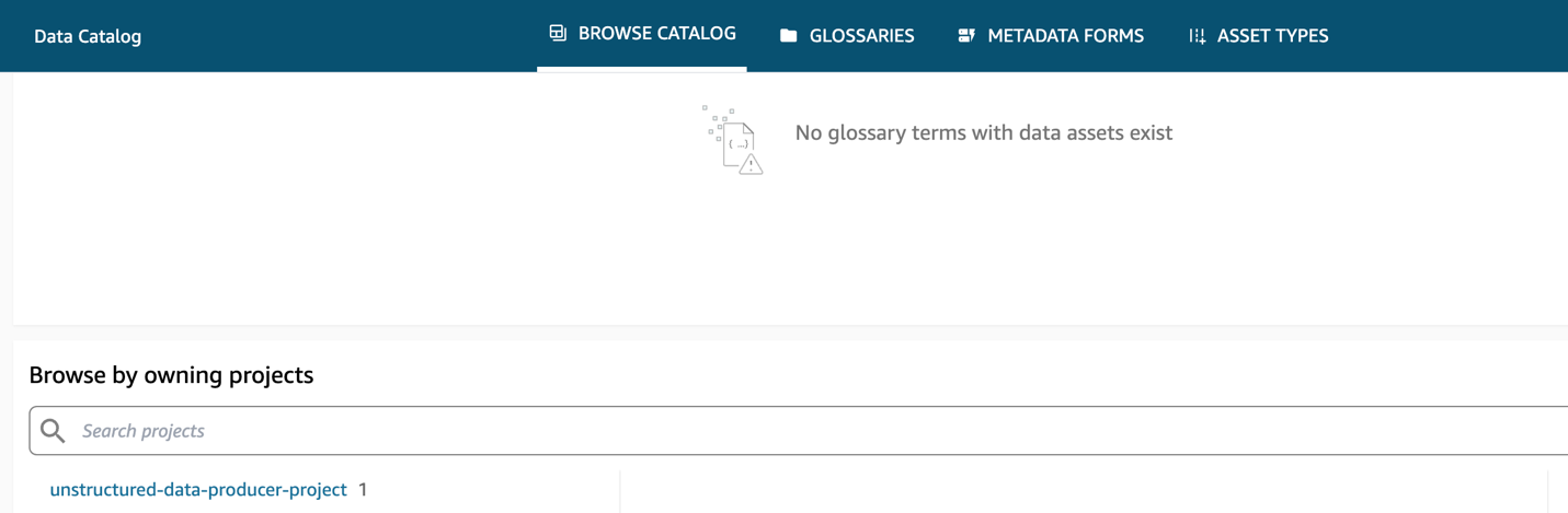 Search unstructured asset