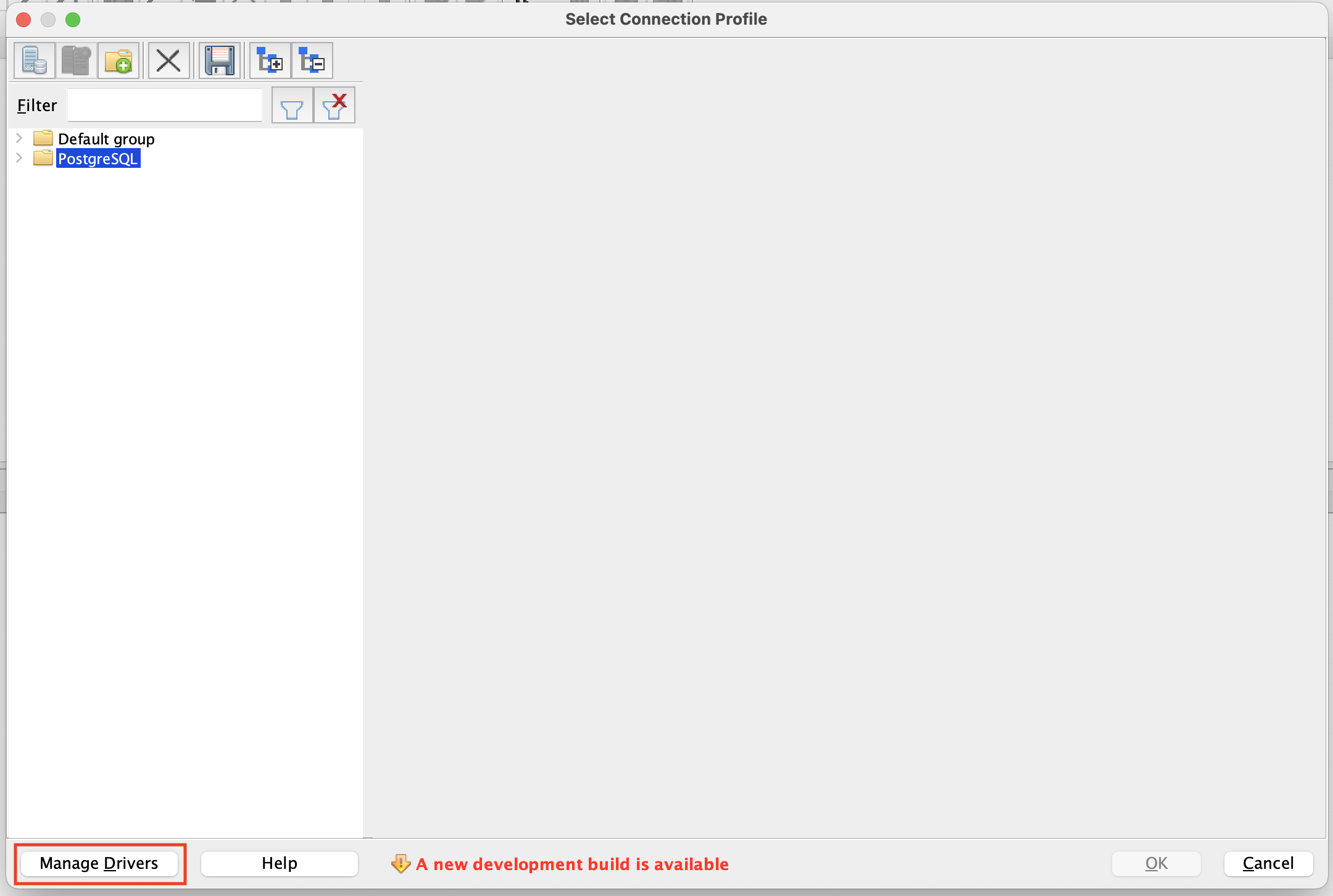 Database driver management interface showing SMUSAthenajDBC driver configuration details