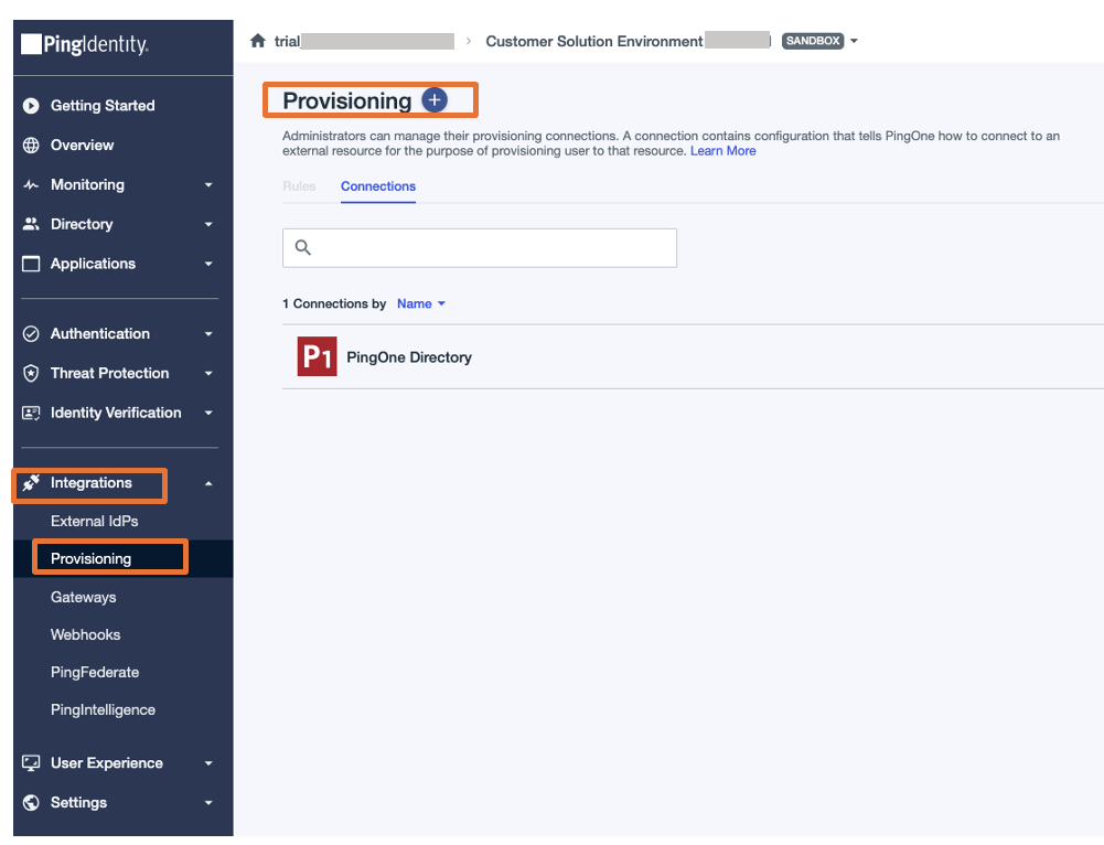 Creating a new SCIM connection