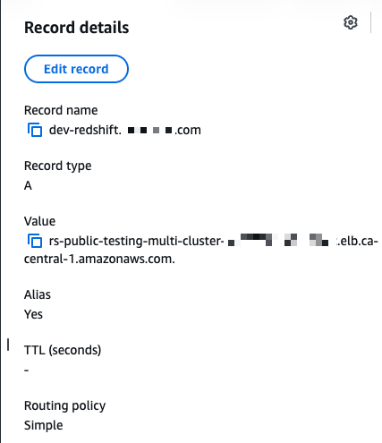 Figure 13: NLB - A record in Route 53