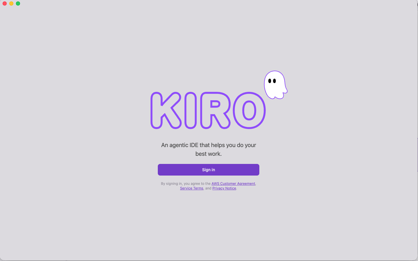 New Kiro window opened with a remote connection to the SageMaker Unified Studio Space