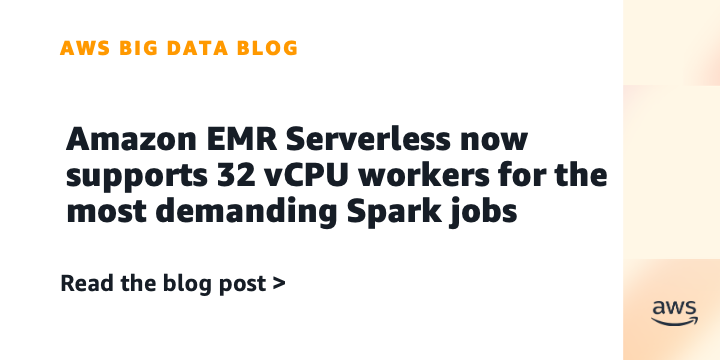 Accelerate Spark on EMR Serverless with larger workers and shuffle-optimized disks Accelerate Spark on EMR Serverless with larger workers and shuffle-optimized disks