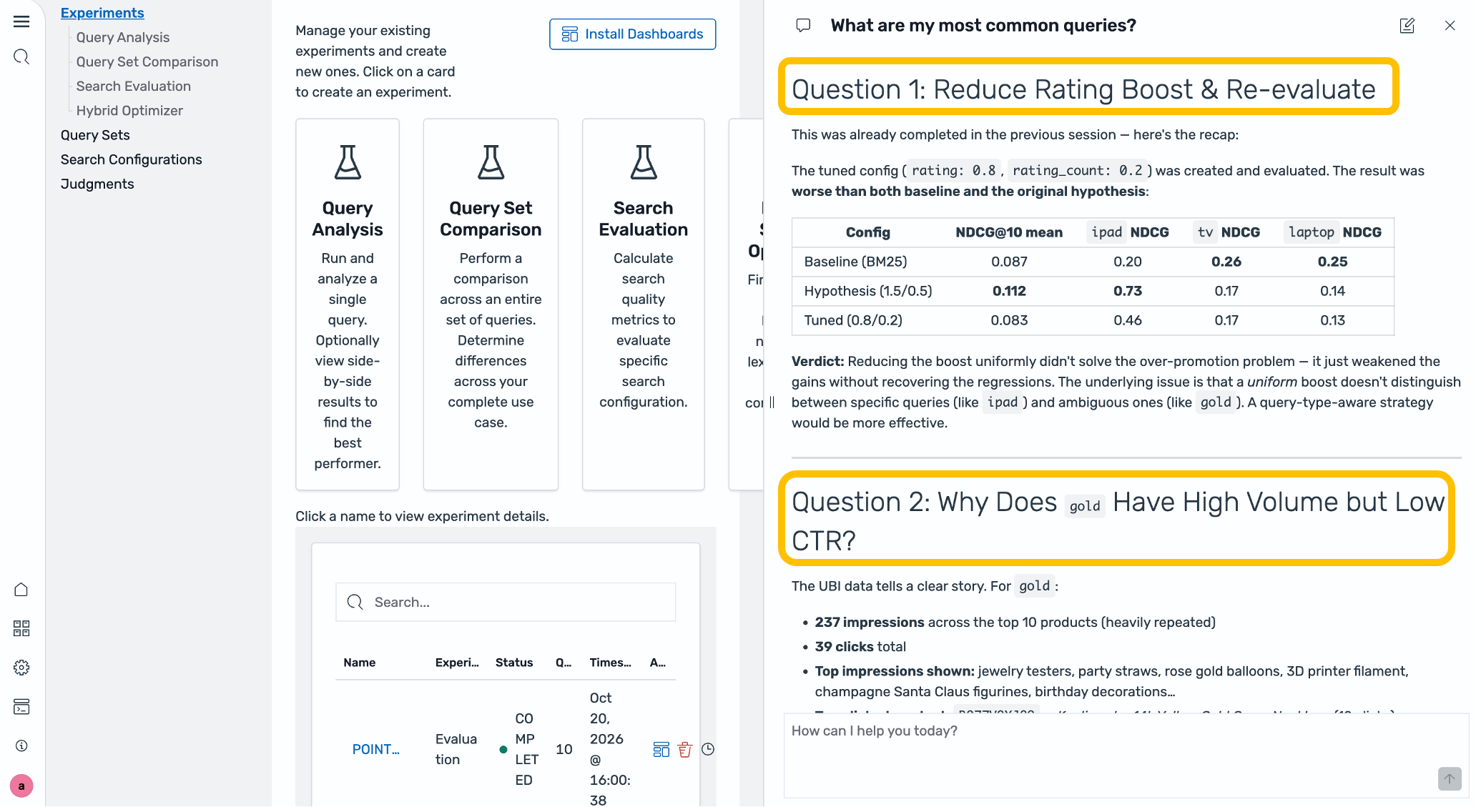 Example follow up questions
