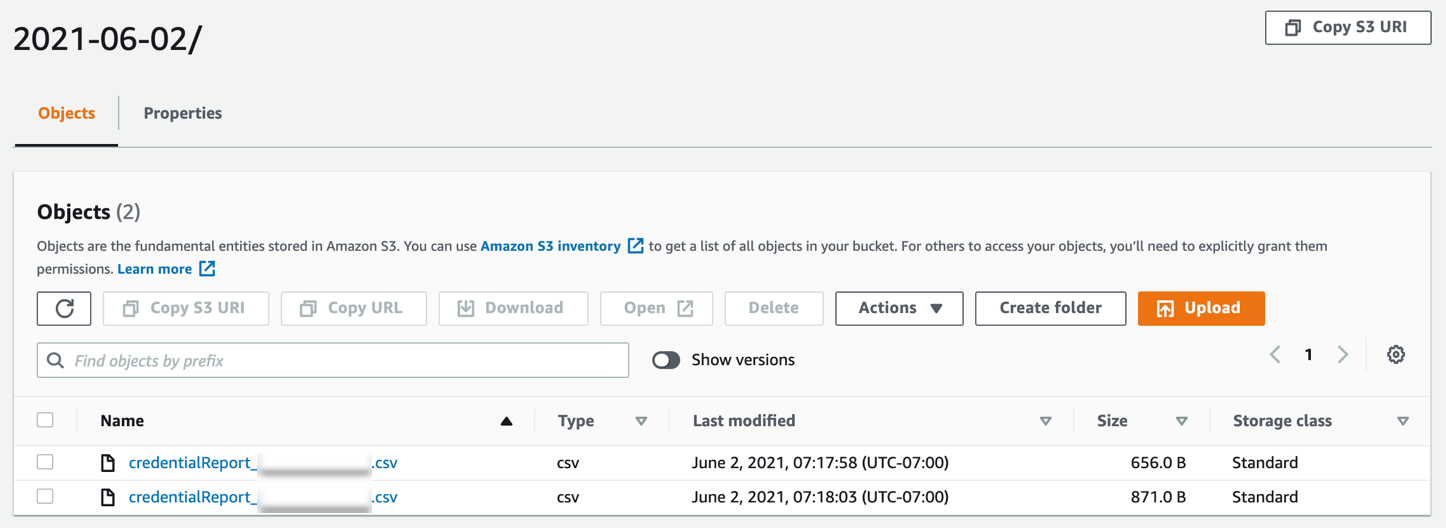 IAM credential reports