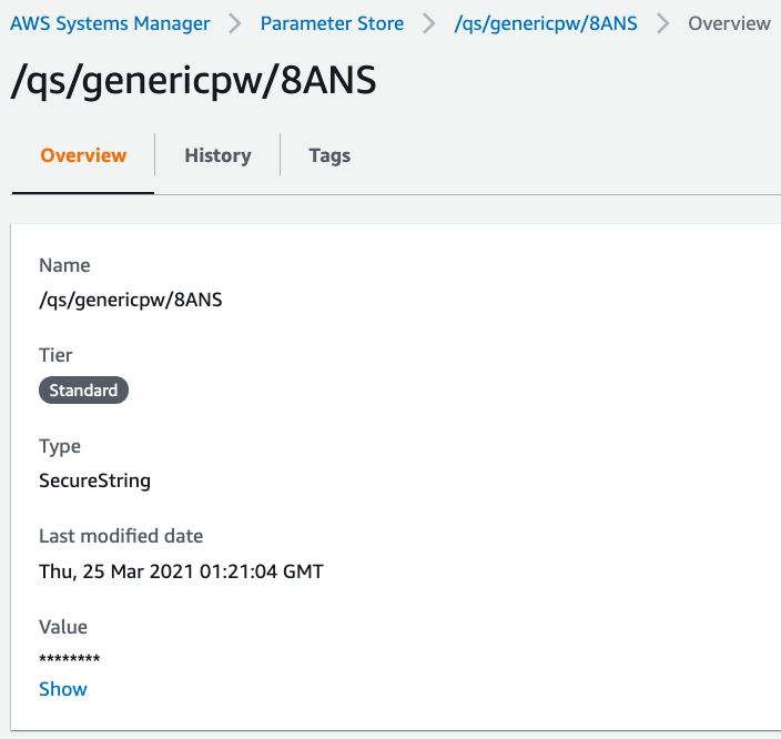 AWS Systems Manager Parameter Store