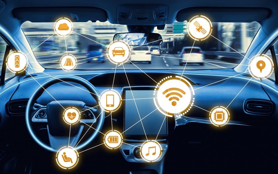 stock image of connected car