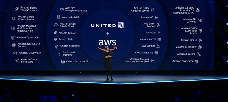 Linda JoJo, EVP & CDO at United Airlines at re-Invent 2021