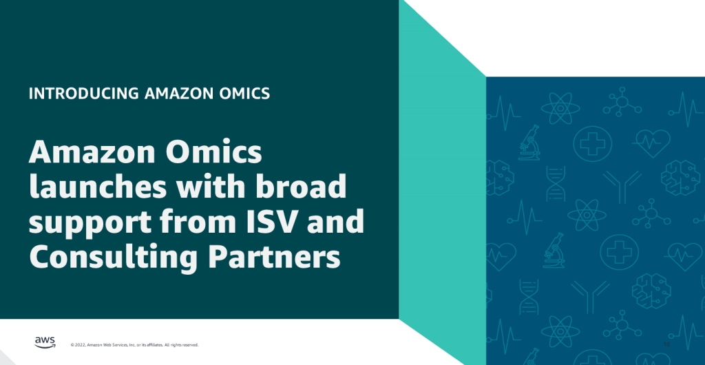 Amazon Omics launches with broad support from ISV and Consulting Partners