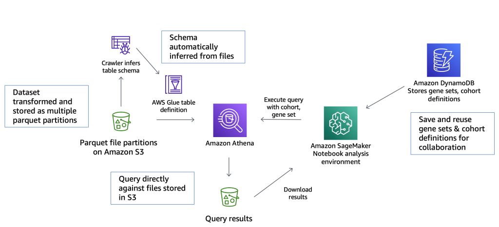 Figure 1 - High-level architecture of the solution for fast querying and visualization of scRNAseq data