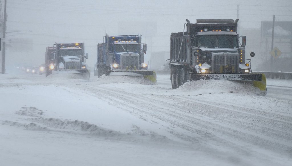 Figure 1 Road affected by heavy snow