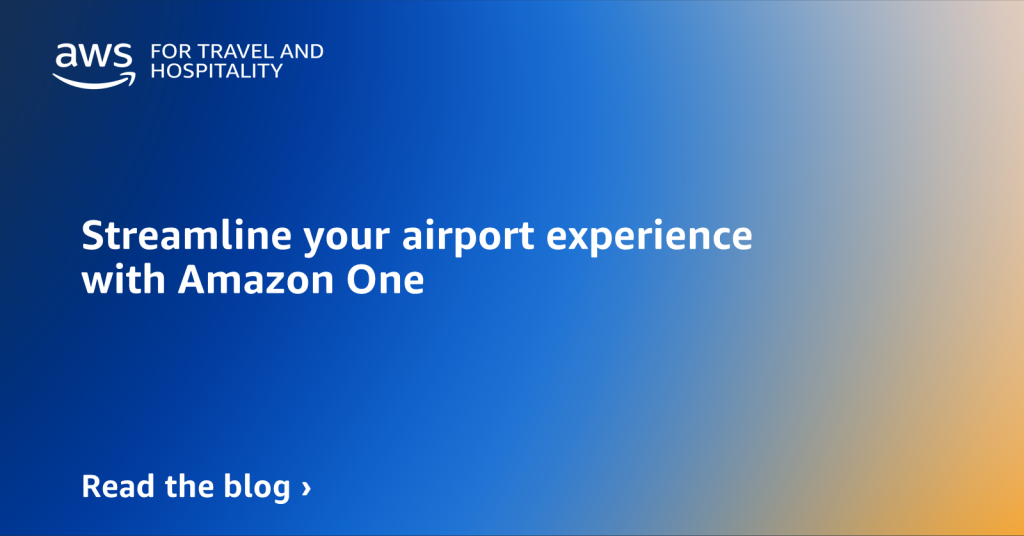 Streamline your airport experience with Amazon One feature card