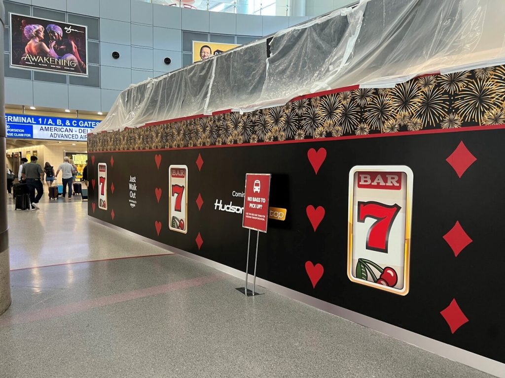 Image of new Hudson store under construction at LAS airport