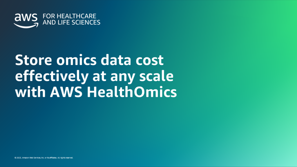 Store omics data cost effectively at any scale with AWS HealthOmics