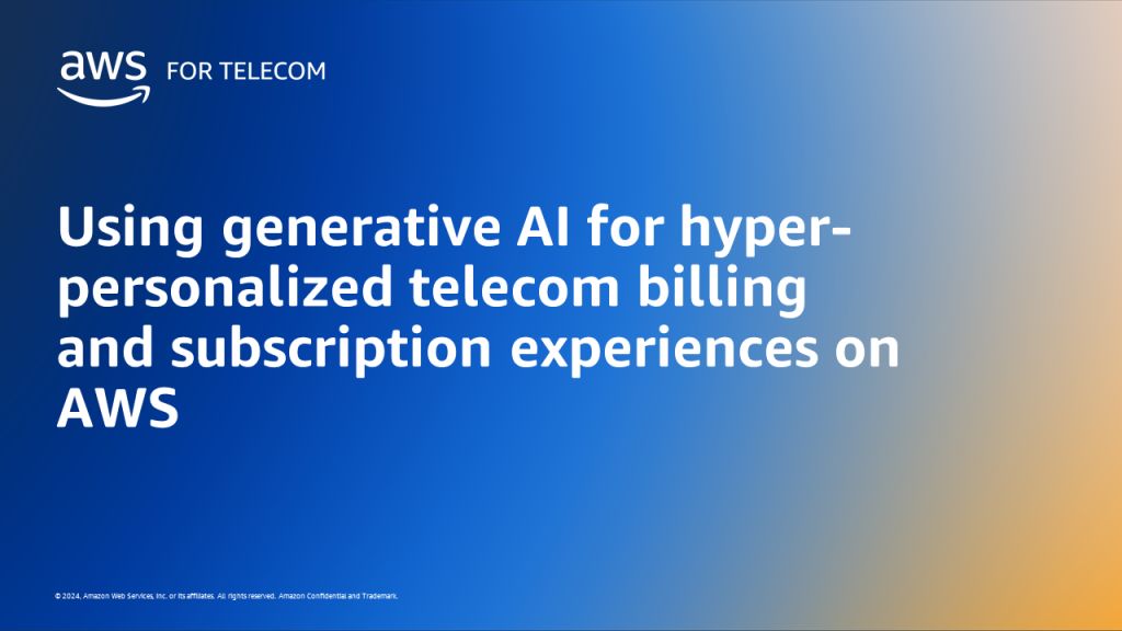 Using generative AI for hyper-personalized telecom billing and subscription experiences on AWS