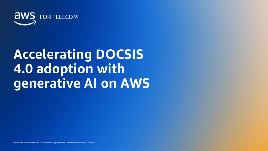 Accelerating DOCSIS 4.0 adoption with generative AI on AWS