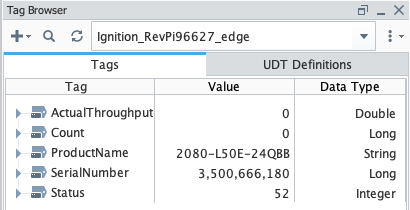 Figure 24: PLC data from the remote edge.