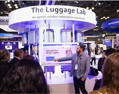 Figure 1: The Luggage Lab demonstration at NRF 2026