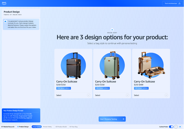 Figure 5: Product Design yields potential product designs