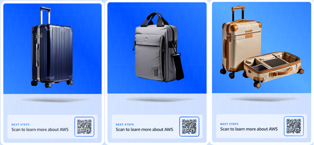 Figure 9 Luggage designs from NRF 2026 visitors to the AWS booth
