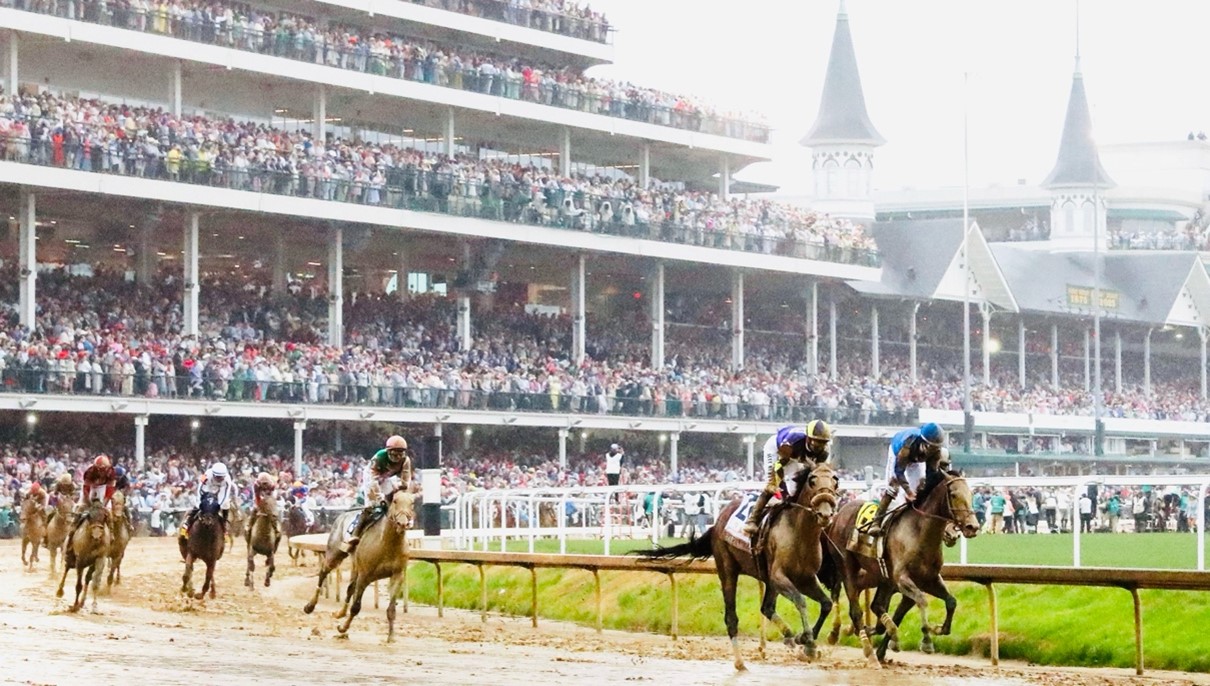 photo of a horse race at Churchill Downs