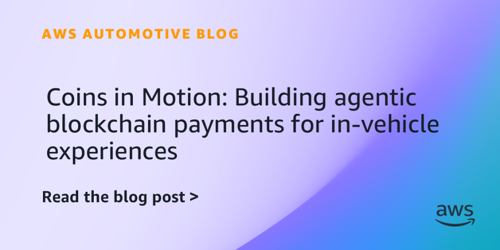 Coins in Motion: Building agentic blockchain payments for in-vehicle experiences