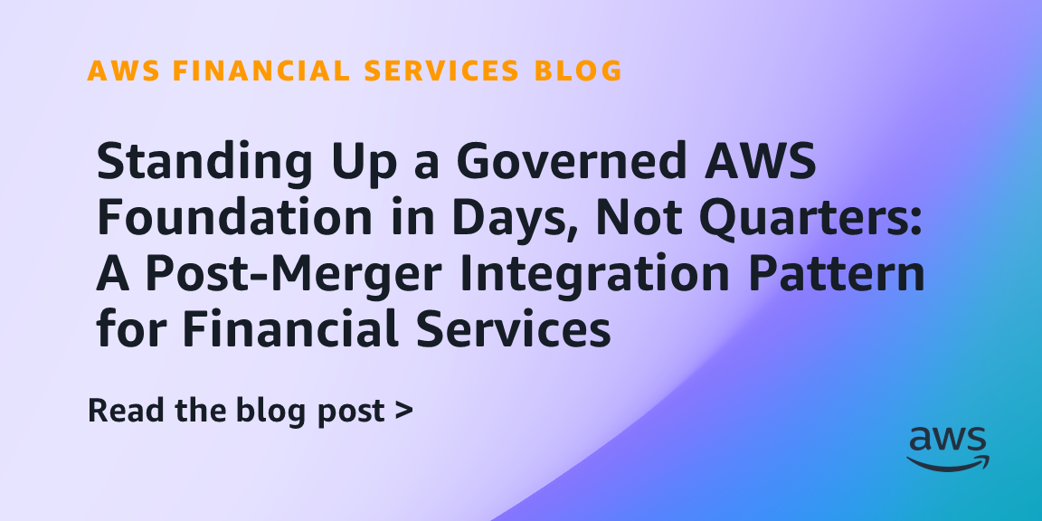 Standing Up a Governed AWS Foundation in Days, Not Quarters