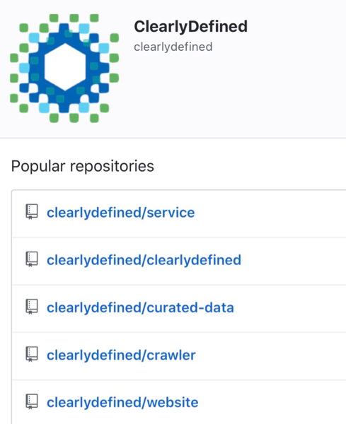 ClearlyDefined screenshot