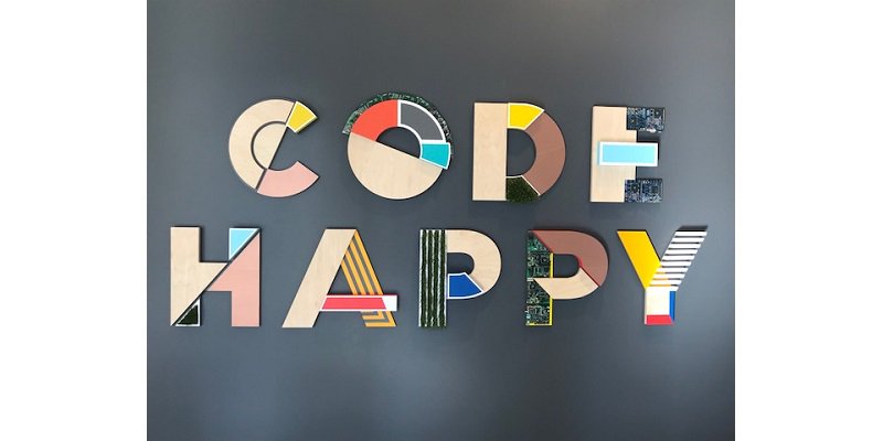 AWS SF loft sign "Code Happy"