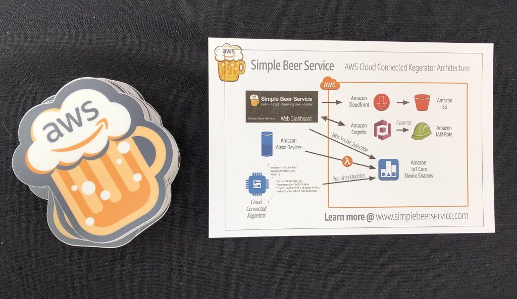 AWS beer sticker