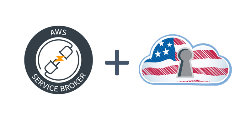 AWS Service Broker plus GovCloud logos.