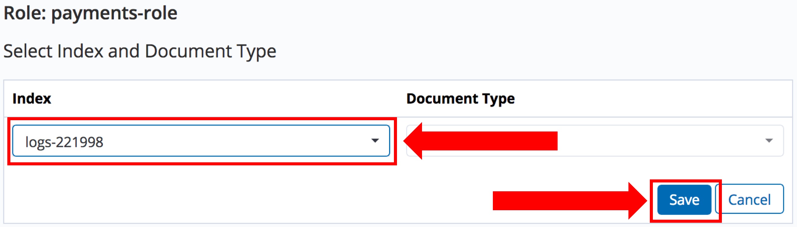 Open Distro for Elasticsearch Security plugin restricting a role's access to a particular index