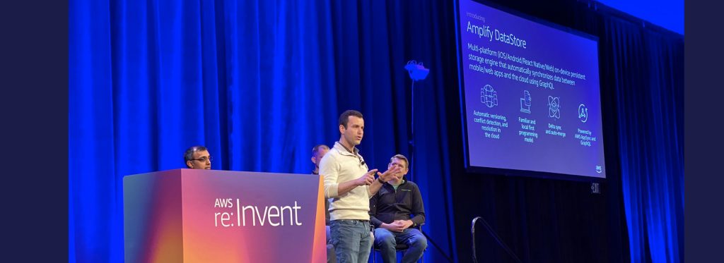 re:Invent 2019 AWS Amplify session video image.