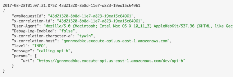 Output showing: Using these tools, your functions would automatically include correlation IDs in their logs.