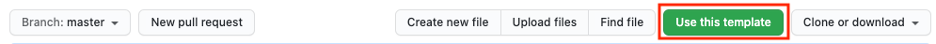 Select the "use this template" button to get started