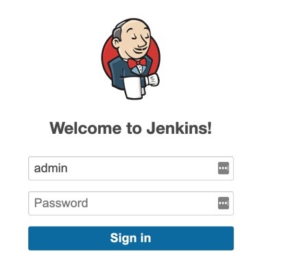 Jenkins Welcome Page.