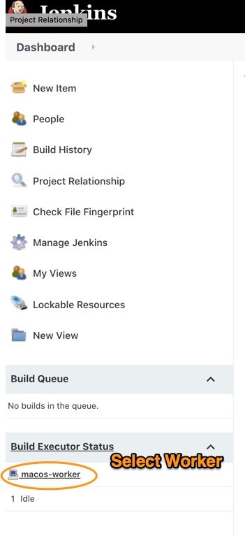 Screenshot of the build executor status section.