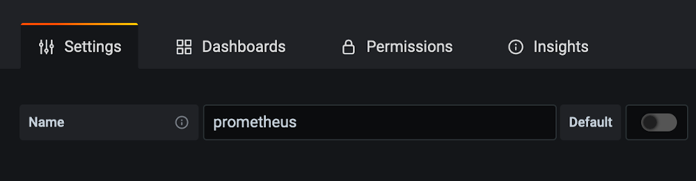 prometheus in the name field