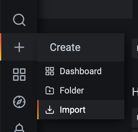 screenshot of import option