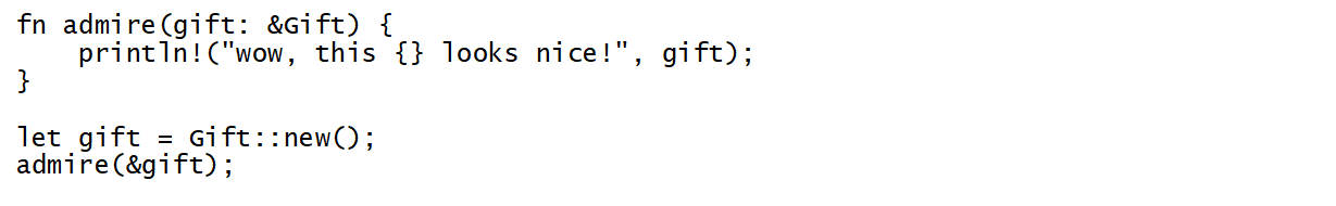 Another iteration on the Rust last example code showing the use of a reference.