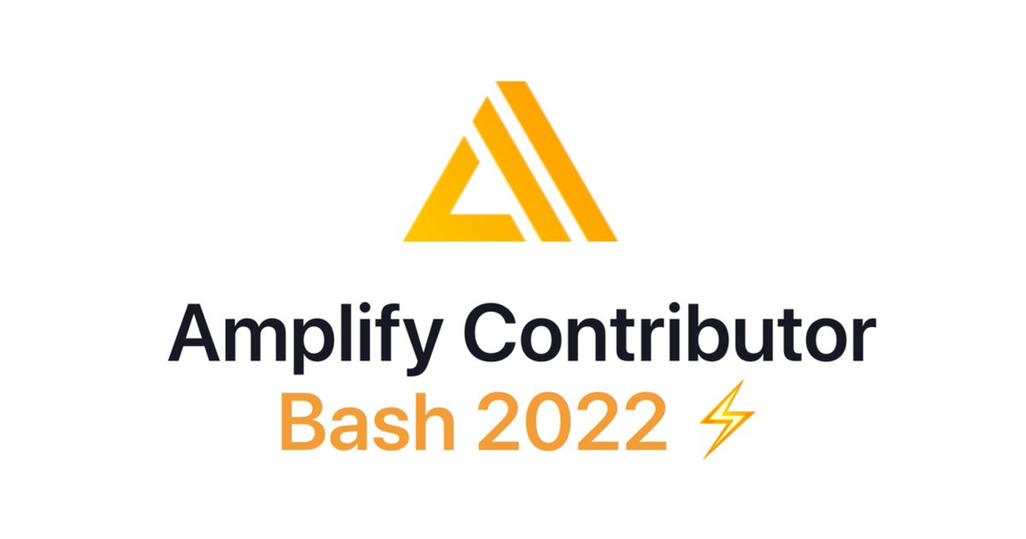 AWS Amplify Contributor Bash 2022 logo