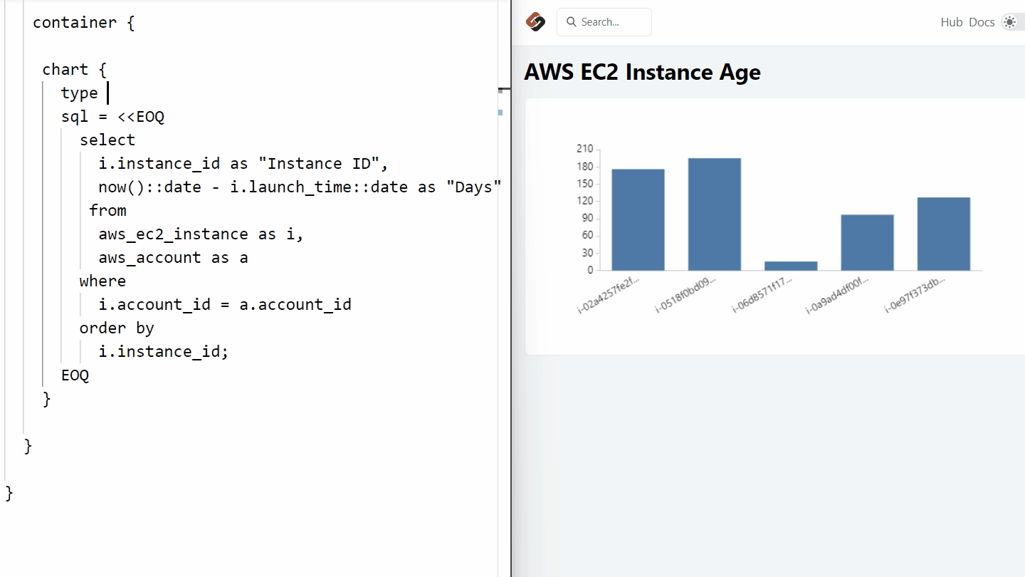 Animation showing quick glimpses of how to get live feedback while editing a dashboard