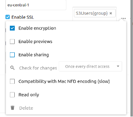 Enabling encyrption on AWS 