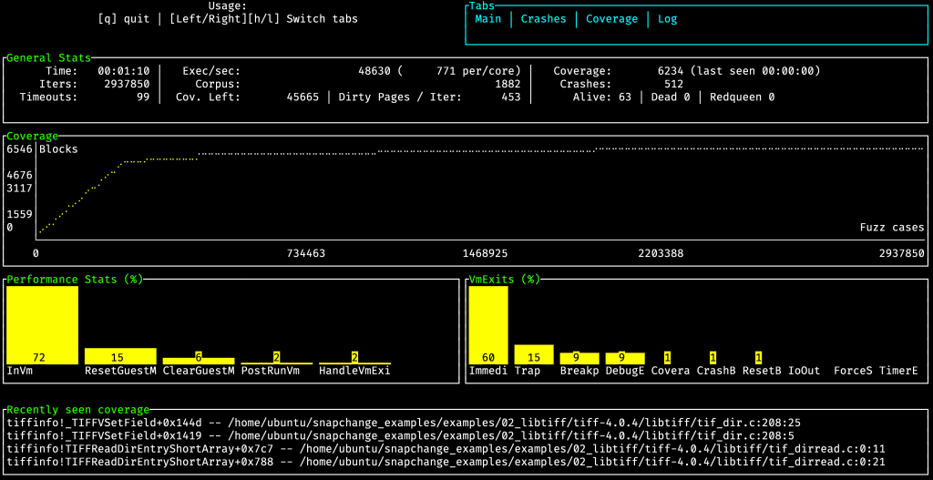 Snapchange interface screenshot