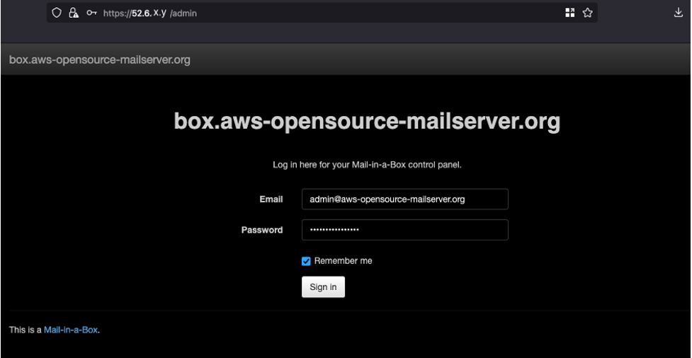 Mail Server Admin UI 