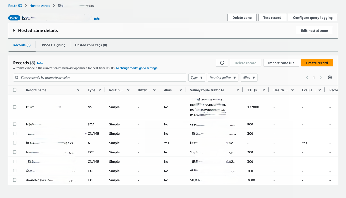 AWS Management Console screenshot