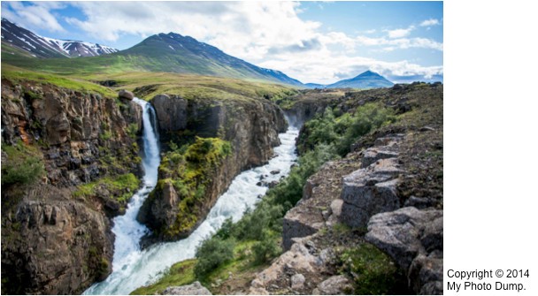 landscape of two rivers converging