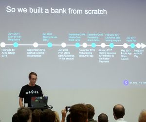 Banks speak at the AWS Startups Loft in London