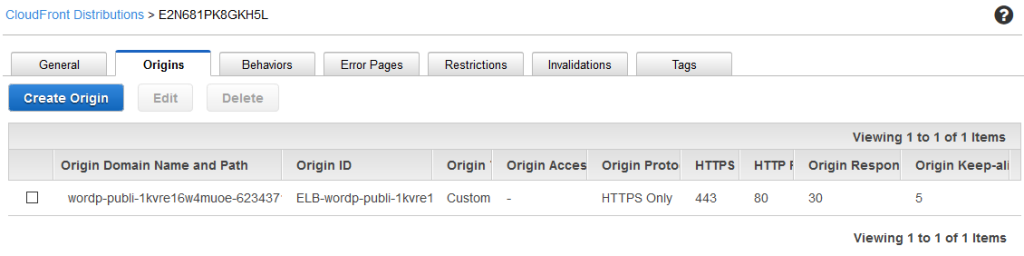 CloudFront 分发点